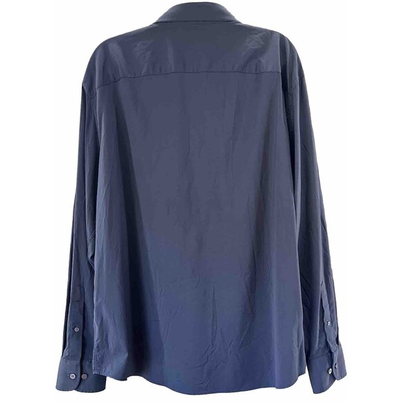 Men’s Button Up Long Sleeve UNTUCKit Navy Blue Lightweight Size XXXL 3XL‎ - Picture 3 of 5